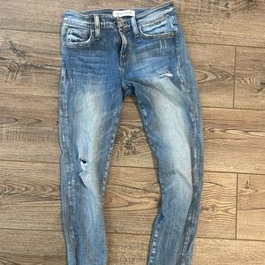skinny jeans, very comfy, small rips, size 23/24